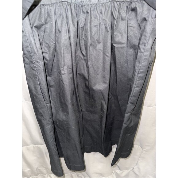 Theory Midi Dress Women’s Size 4 Tie Back Backless Black 100% Cotton - Picture 6 of 15